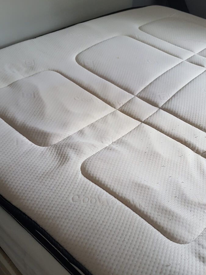 Removing urine stains from mattresses with Silent Mites