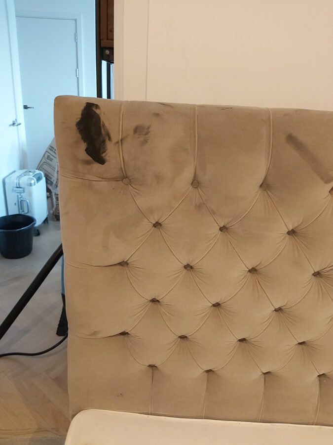 Upholstery stain removal from Silent Mites